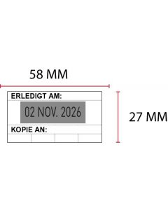 Beispiel Stempelplatte für Colop Classic 2460 mit Datum | 58x27mm