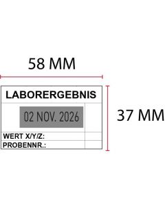 Beispiel Stempelplatte für Colop Classic 2660 mit Datum | 58x37mm