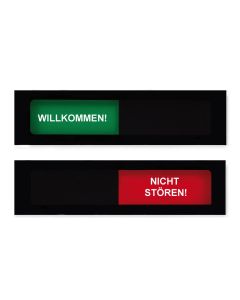 Türschild mit Schieber | Schwarz | 120x30mm