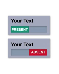 Sliding Sign | 120 x 55 mm | Silver