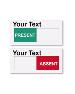 Sliding Sign | 150 x 70 mm | White