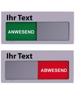 Türschild mit Schieber | Silber | 150x70mm