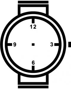 Schoolstempel - klokstempel horloge