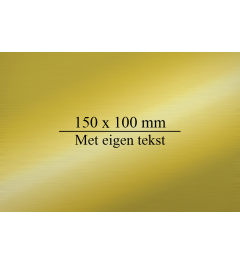 Messing naamplaat | Hoogglans gepolijst | 150x100mm