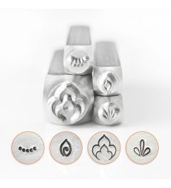 Impact Stamp Set | Henna Mandala | 4 pieces | 4 to 9.5 mm