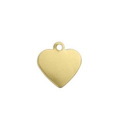 Brass Pendants | Heart | 13mm | ImpressArt
