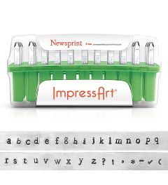 Letter Stamps | ImpressArt - Newsprint | Luxury | Lower Case | 3 mm