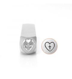 Impact Stamp | Cross in Heart | 6 mm