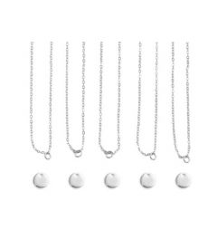 Necklace Set | Large Circle | Silver | 5 pieces | ImpressArt