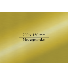 Messing naamplaat | Hoogglans gepolijst | 200x150mm