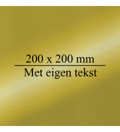 Messing naamplaat | Hoogglans gepolijst | 200x200mm