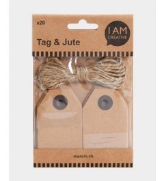 Gift Tags | Brown | 20 pieces + string