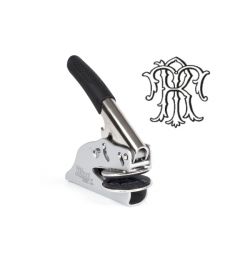 Shiny EM Pocket Seal | Monogram | Ø40 mm | Silver