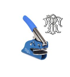 Shiny EM Pocket Seal | Monogram | Ø40 mm | Blue