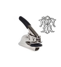 Shiny EM Pocket Seal | Monogram | Ø40 mm | Chrome 