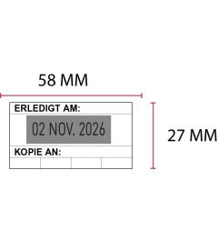 Beispiel Stempelplatte für Colop Classic 2460 mit Datum | 58x27mm