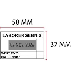 Beispiel Stempelplatte für Colop Classic 2660 mit Datum | 58x37mm