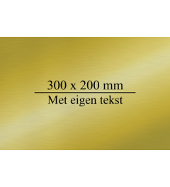Messing naamplaat | Hoogglans gepolijst | 300x200mm
