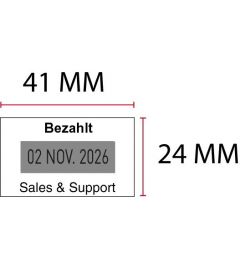 Beispiel Stempelplatte für Colop Expert 3160 mit Datum | 41x24mm