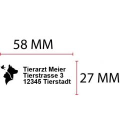 Beispiel Stempelplatte für Colop Expert 3400 | 58x27mm