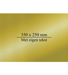 Messing naamplaat | Hoogglans gepolijst | 350x250mm