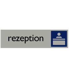 Hinweisschild | Rezeption | 165 x 44 mm