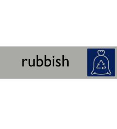 Picture Sign | Rubbish | 165 x 44 mm