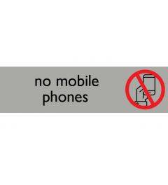 Picture Sign | No Mobile Phones | 165 x 44 mm