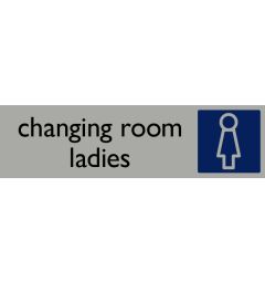 Picture Sign | Changing Room - Ladies | 165 x 44 mm