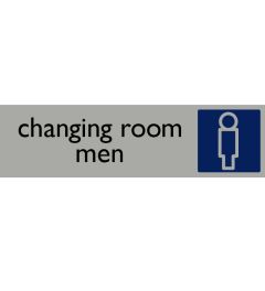 Picture Sign | Changing Room - Men | 165 x 44 mm