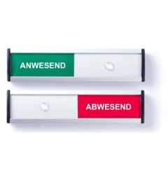 Türschild | ANWESEND - ABWESEND | 125x30mm