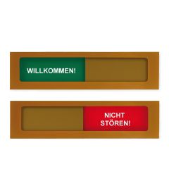 Türschild mit Schieber | Brons| 120x30mm