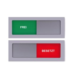 Türschild mit Schieber | Silber | 150x55mm