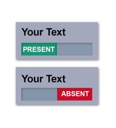 Sliding Sign | 120 x 55 mm | Silver