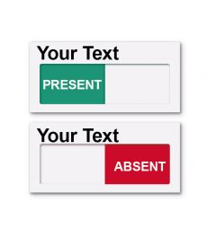 Sliding Sign | 150 x 70 mm | White