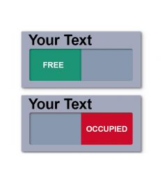 Sliding Sign | 150 x 70 mm | Silver