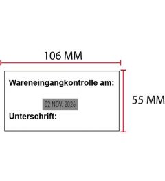 Beispiel Stempelplatte für Colop Expert 3960 mit Datum | 106x55mm