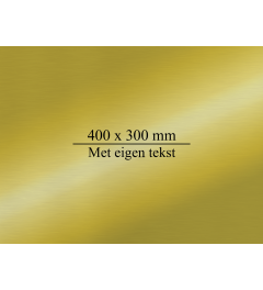 Messing naamplaat | Hoogglans gepolijst | 400x300mm