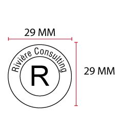 Beispiel Stempelplatte für Trodat Printy 4630 | Ø29mm