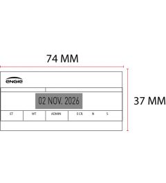 Beispiel Stempelplatte für Trodat Printy 4726 | 74x37mm