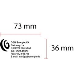 Beispiel Stempelplatte für Trodat Printy 4926 | 73x36mm