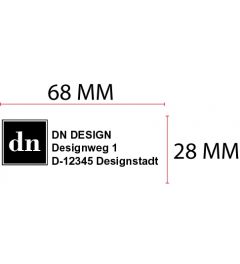 Beispiel Stempelplatte für Trodat Printy 4931 | 68x23mm