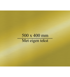 Messing naamplaat | Hoogglans gepolijst | 500x400mm