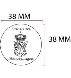 Beispiel Stempelplatte für Trodat Professional 52040 | Ø38mm