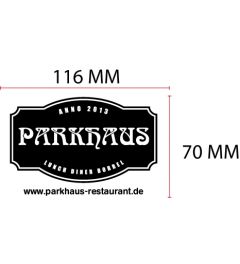 Beispiel Stempelplatte für Trodat Professional 5212 | 116x70mm