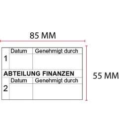 Beispiel Stempelplatte für Trodat Professional 54110 | 85x55mm