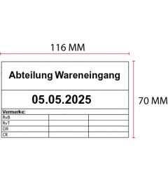 Beispiel Stempelplatte für Trodat Professional 54120 | 116x70mm