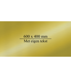 Messing naamplaat | Hoogglans gepolijst | 600x400mm