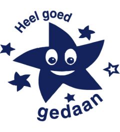 Schoolstempel heel goed gedaan