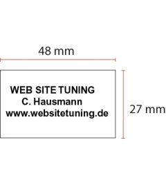 Beispiel Stempelplatte für Trodat Professional 5203 | 48x27mm